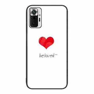 For Xiaomi Redmi Note 10 Pro 4G Colorful Painted Glass Phone Case(Red Heart)