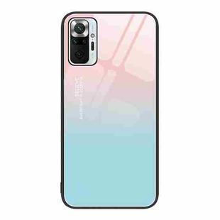 For Xiaomi Redmi Note 10 Pro 4G Colorful Painted Glass Phone Case(Blue Sky)