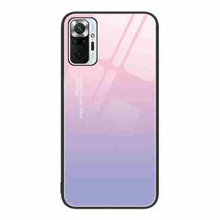 For Xiaomi Redmi Note 10 Pro 4G Colorful Painted Glass Phone Case(Purple Sky)