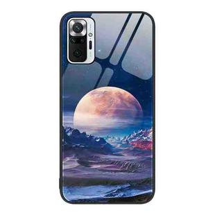 For Xiaomi Redmi Note 10 Pro 4G Colorful Painted Glass Phone Case(Moon Hill)