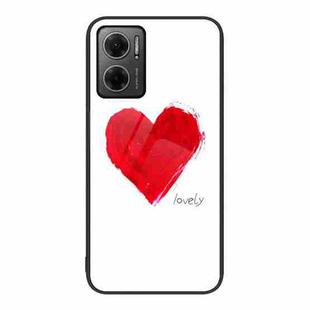 For Xiaomi Redmi Note 11E Colorful Painted Glass Phone Case(Love)