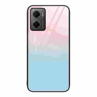 For Xiaomi Redmi Note 11E Colorful Painted Glass Phone Case(Blue Sky)