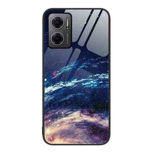 For Xiaomi Redmi Note 11E Colorful Painted Glass Phone Case(Starry Sky)