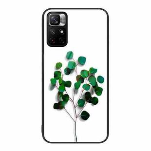 For Xiaomi Redmi Note 11 5G Colorful Painted Glass Phone Case(Sapling)