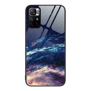 For Xiaomi Redmi Note 11 5G Colorful Painted Glass Phone Case(Starry Sky)