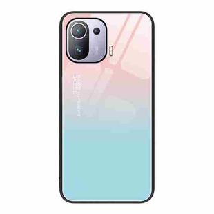 For Xiaomi Mi 11 Pro Colorful Painted Glass Phone Case(Blue Sky)