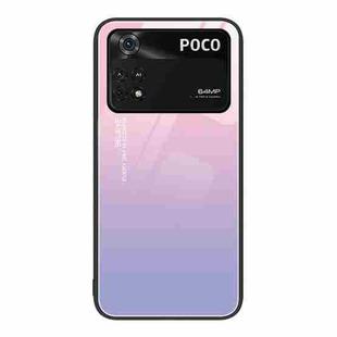 For Xiaomi Poco M4 Pro Colorful Painted Glass Phone Case(Purple Sky)