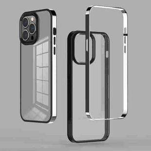 For iPhone 12 / 12 Pro 3 in 1 Electroplated Frame Phantom Phone Case(Silver)