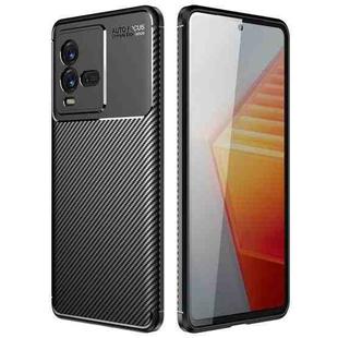 For vivo iQOO 10 Carbon Fiber Texture Shockproof TPU Phone Case(Black)