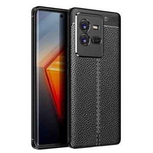 For vivo iQOO 10 Pro Litchi Texture TPU Shockproof Case(Black)