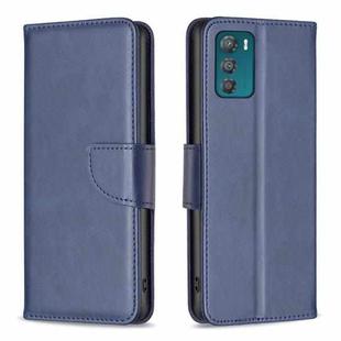 For Motorola Moto G42 4G Lambskin Texture Leather Phone Case(Blue)