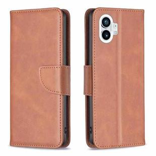 For Nothing Phone 1 Lambskin Texture Leather Phone Case(Brown)