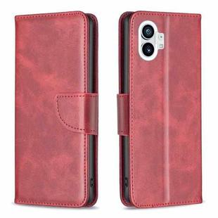 For Nothing Phone 1 Lambskin Texture Leather Phone Case(Red)