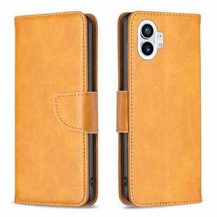 For Nothing Phone 1 Lambskin Texture Leather Phone Case(Yellow)