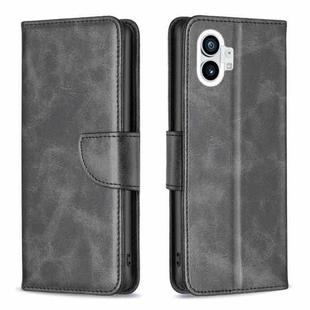 For Nothing Phone 1 Lambskin Texture Leather Phone Case(Black)