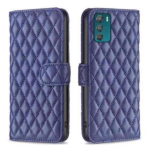 For Motorola Moto G42 4G Diamond Lattice Wallet Leather Flip Phone Case(Blue)