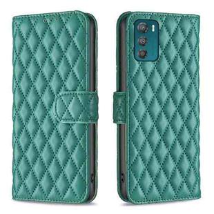 For Motorola Moto G42 4G Diamond Lattice Wallet Leather Flip Phone Case(Green)