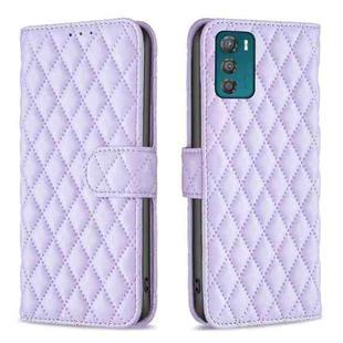 For Motorola Moto G42 4G Diamond Lattice Wallet Leather Flip Phone Case(Purple)