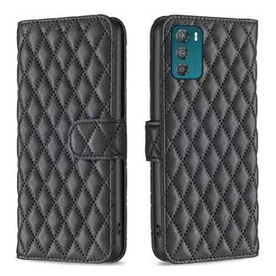 For Motorola Moto G42 4G Diamond Lattice Wallet Leather Flip Phone Case(Black)