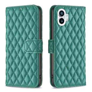 For Nothing Phone 1 Diamond Lattice Wallet Leather Flip Phone Case(Green)