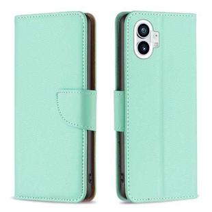 For Nothing Phone 1 Litchi Texture Pure Color Leather Phone Case(Green)