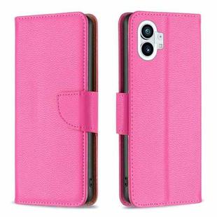 For Nothing Phone 1 Litchi Texture Pure Color Leather Phone Case(Rose Red)