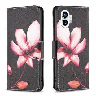 For Nothing Phone 1 Colored Drawing Leather Phone Case(Lotus)