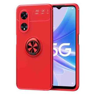 For OPPO A97 5G Metal Ring Holder TPU Phone Case(Red)