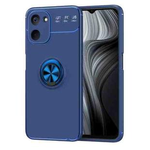 For Realme V20 5G Metal Ring Holder TPU Phone Case(Blue)