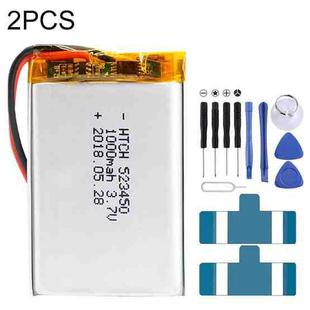 2pcs 523450 1000mAh Li-Polymer Battery Replacement