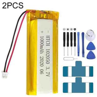 2pcs 102050 1000mAh Li-Polymer Battery Replacement