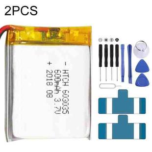 2pcs 603035 600mAh Li-Polymer Battery Replacement