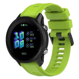 For Garmin Forerunner 955 22mm Silicone Twill Watch Band(Limes)