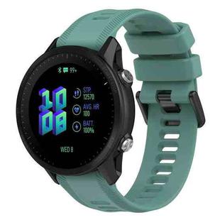 For Garmin Forerunner 955 22mm Silicone Twill Watch Band(Pine Green)