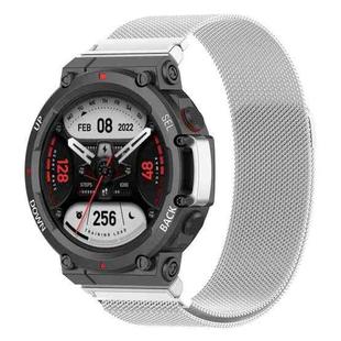 For Huami Amazfit T-Rex 2 Milan Stainless Steel Watch Band(Silver)