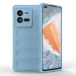 For vivo iQOO 10 Pro 5G Magic Shield TPU + Flannel Phone Case(Light Blue)