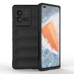 For vivo iQOO 10 Pro 5G Magic Shield TPU + Flannel Phone Case(Black)