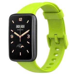 For Xiaomi Mi Band 7 Pro Solid Color Silicone Watch Band(Lime Green)