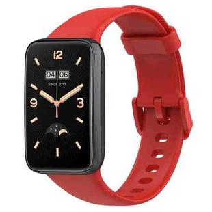 For Xiaomi Mi Band 7 Pro Solid Color Silicone Watch Band(Red)