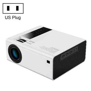 Y6 190ANSI 1024x600P LED Projector Support Screen Mirroring, US Plug(White)