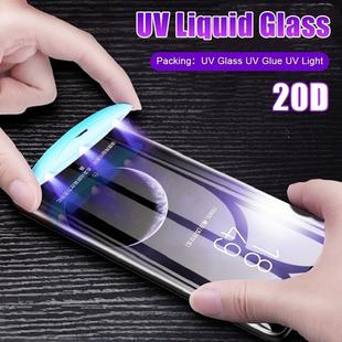 For Huawei P40 Pro UV Liquid Curved Full Glue Full Screen Tempered Glass Film