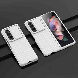 For Samsung Galaxy Z Fold3 5G Luggage Texture Shockproof Phone Case(White)