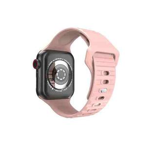 Wavy Silicone Watch Strap For Apple Watch Series 8&7 41mm / SE 2&6&SE&5&4 40mm / 3&2&1 38mm(Pink)