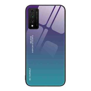 For Huawei Nzone S7 Pro 5G Gradient Color Glass Case(Aurora Blue)