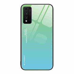 For Huawei Nzone S7 Pro 5G Gradient Color Glass Case(Green Cyan)