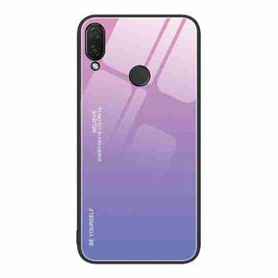 For Huawei nova 3i Gradient Color Glass Case(Pink Purple)