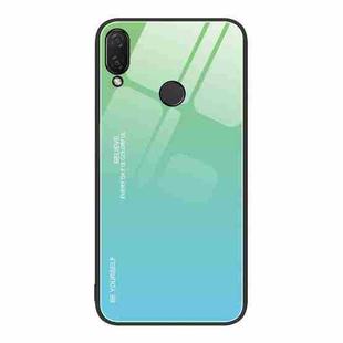 For Huawei nova 3i Gradient Color Glass Case(Green Cyan)