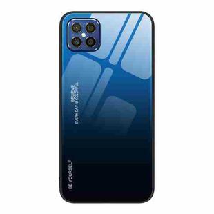 For Huawei nova 8 SE Gradient Color Glass Case(Blue Black)