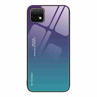 For Huawei Enjoy 20 5G Gradient Color Glass Case(Aurora Blue)