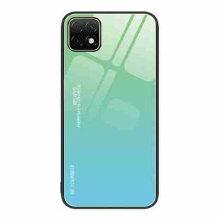 For Huawei Enjoy 20 5G Gradient Color Glass Case(Green Cyan)